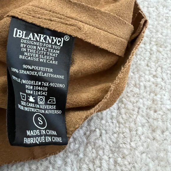 Blank NYC Moto Suede Jacket S Tan - Picture 7 of 8